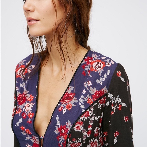 NWT Free People The Way World Turns Floral Blouse - Picture 4 of 8